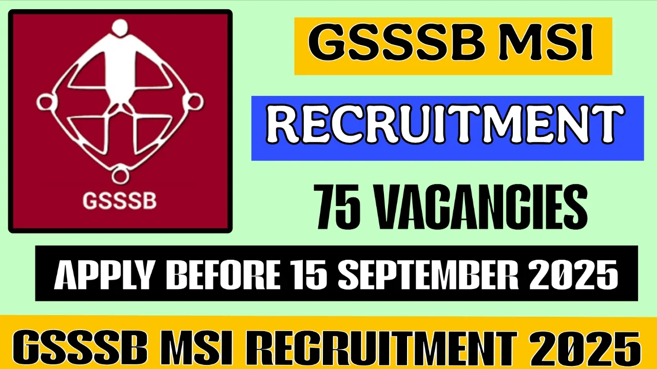 GSSSB MSI RECRUITMENT 2025