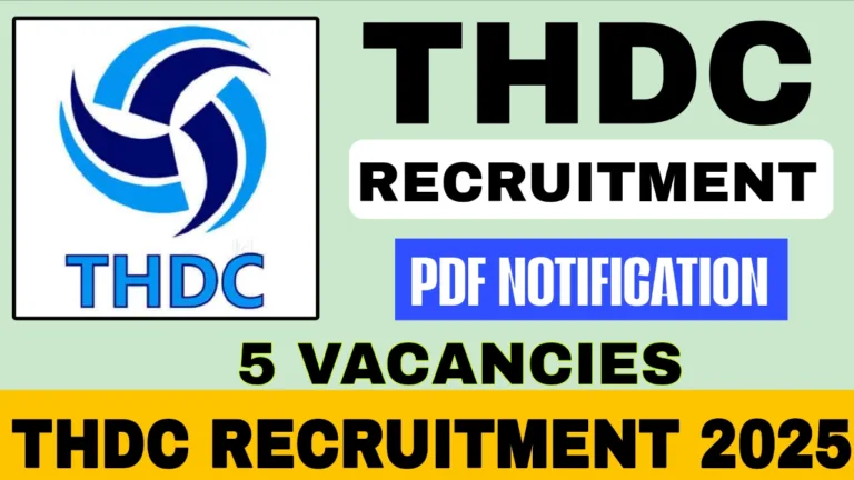 THDC RECRUITMENT 2025